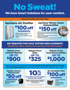 No Sweat SmartHouse rebates and promotions