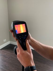 smarthouse tech with thermal imaging camera inside home