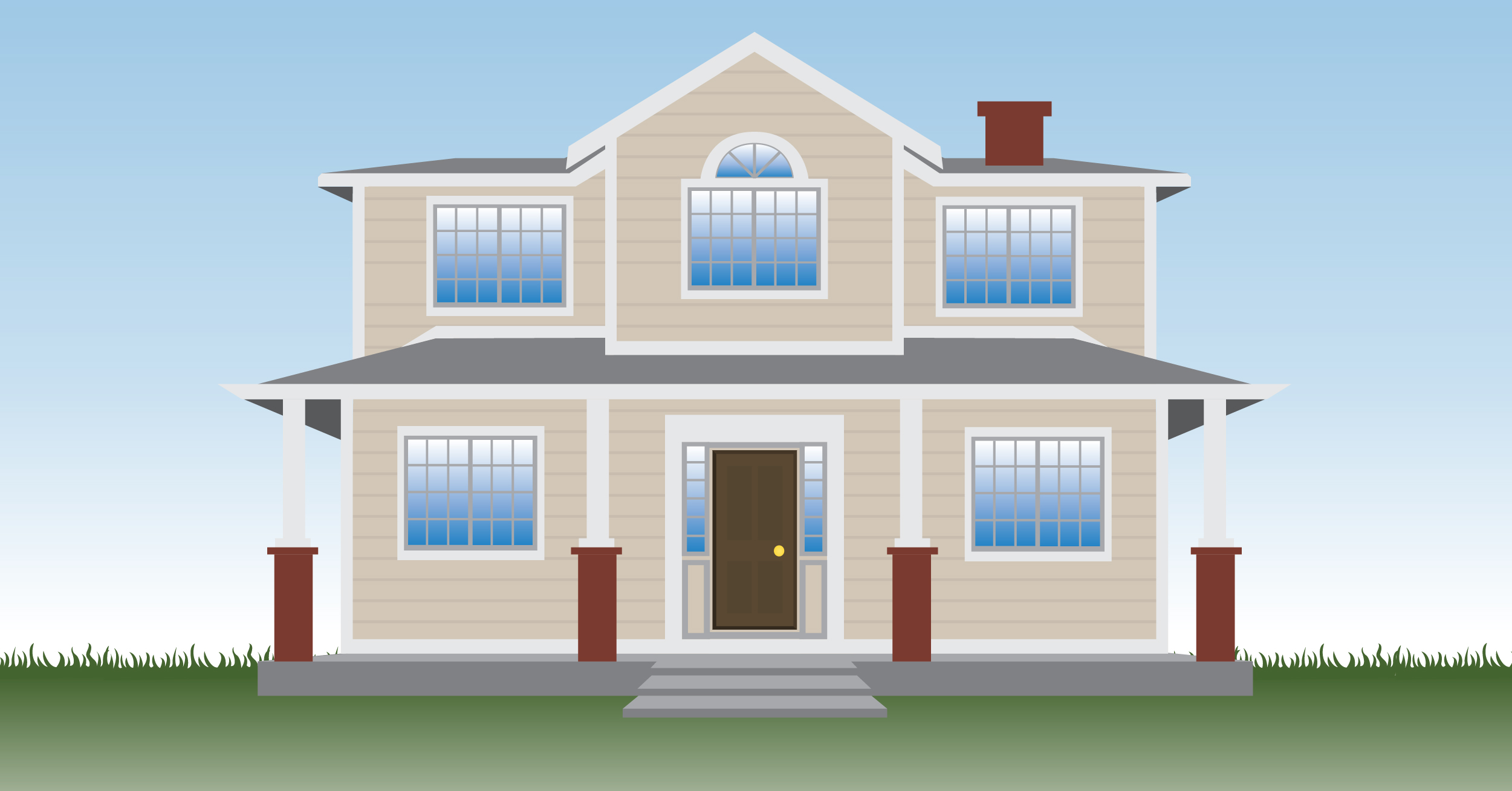 Animated graphic of a house